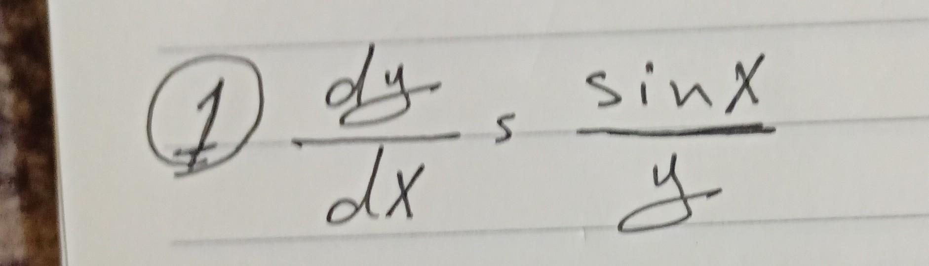 Solved I dy dx Is sinx y | Chegg.com