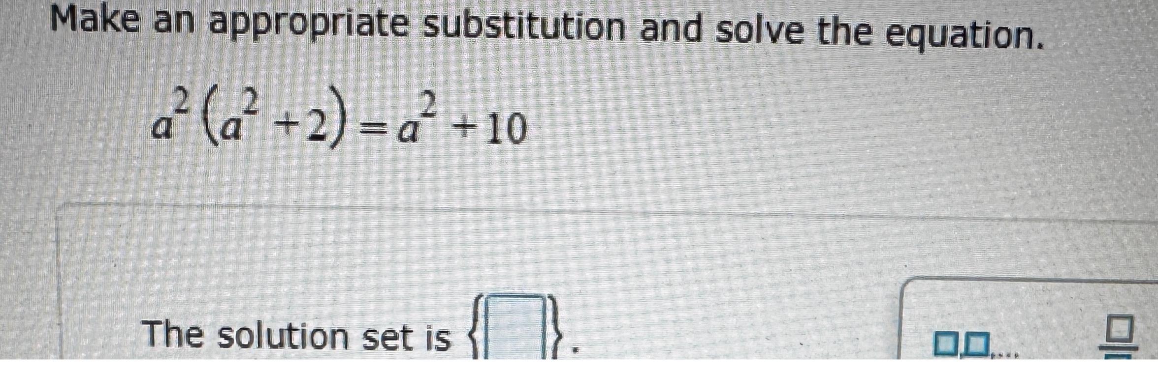 Make An Appropriate Substitution And Solve The | Chegg.com