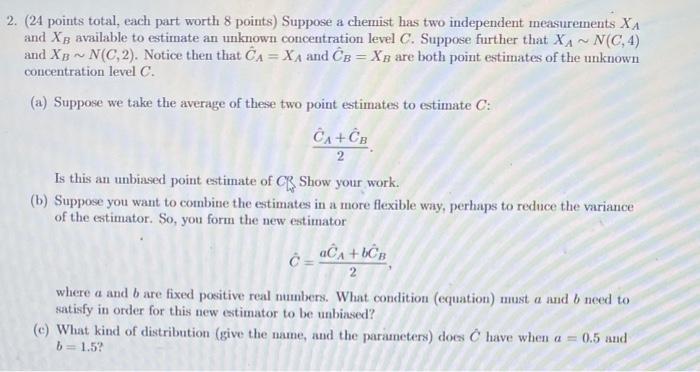 Solved 2. (24 points total, each part worth 8 points) | Chegg.com