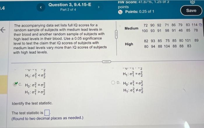Solved The accompanying data set lists full IQ scores for a | Chegg.com