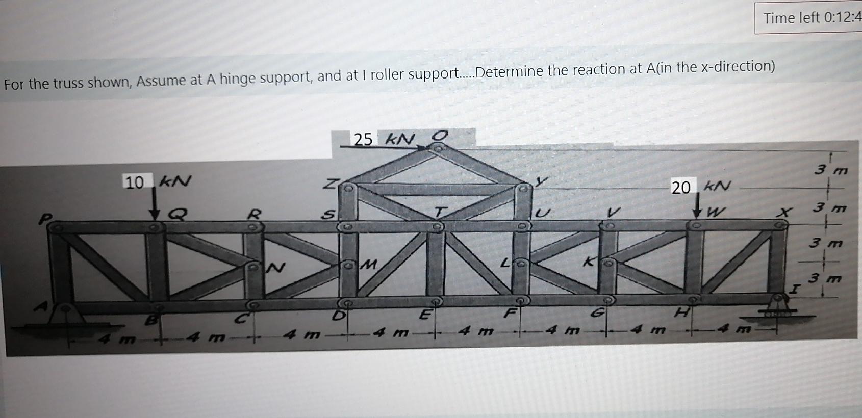 Solved For The Truss Shown, Assume At A Hinge Support, And | Chegg.com