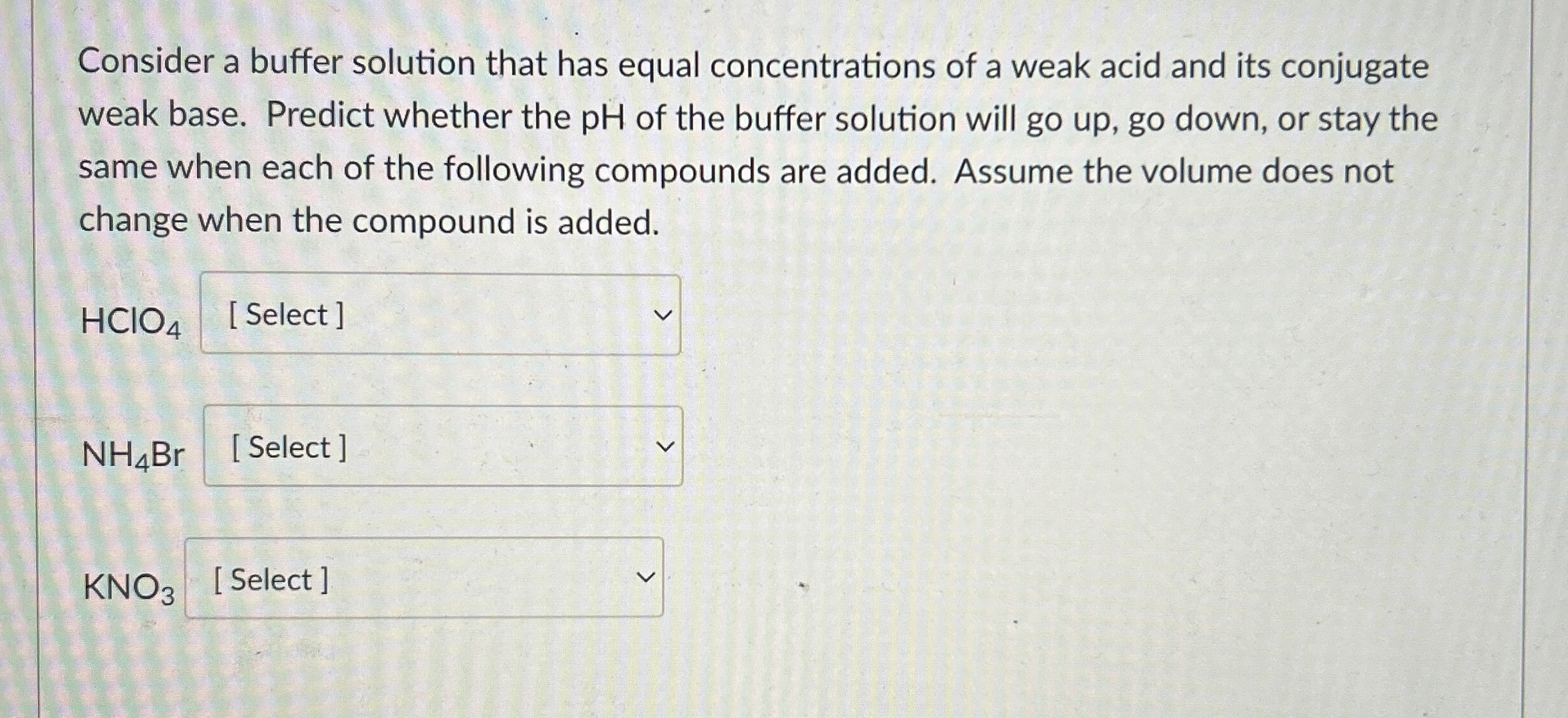 High Quality SOLUTION Consider a buffer solution that has equal | Chegg.com