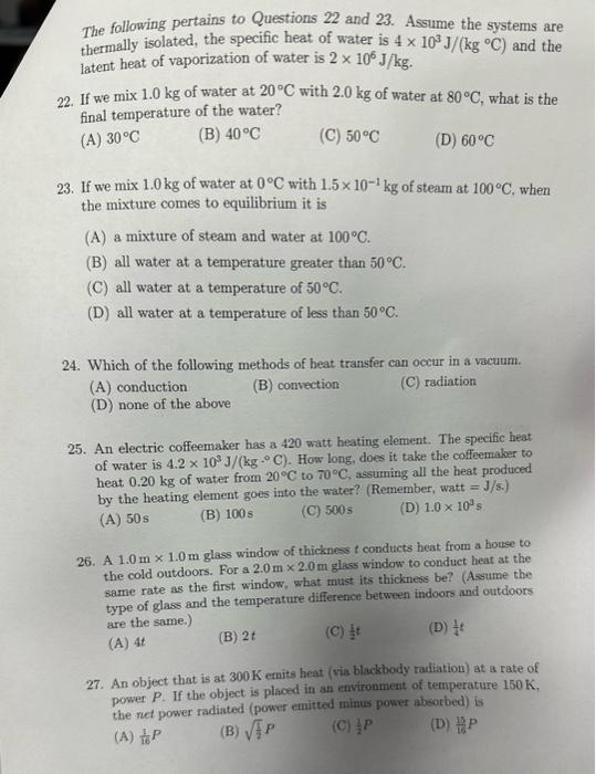 Solved The following pertains to Questions 22 and 23. Assume | Chegg.com