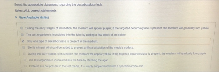Solved Select the appropriate statements regarding the | Chegg.com