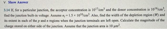 Solved Section 3.5: The pn Junction with an Applied Voltage | Chegg.com