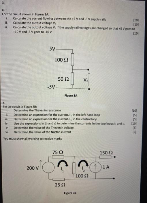 Solved 3. a. For the circuit shown in Figure 3A: i. | Chegg.com