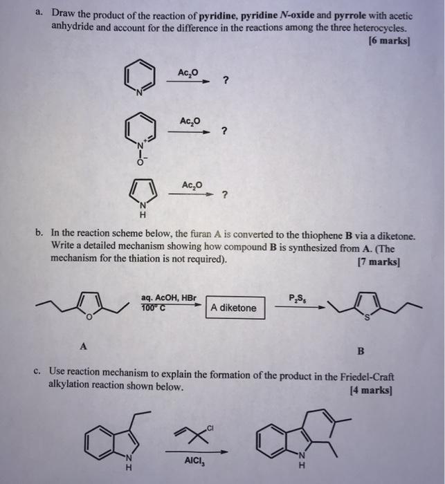 Solved a. Draw the product of the reaction of pyridine, | Chegg.com