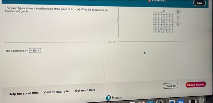 Solved Save The given figure shows a transformation of the | Chegg.com