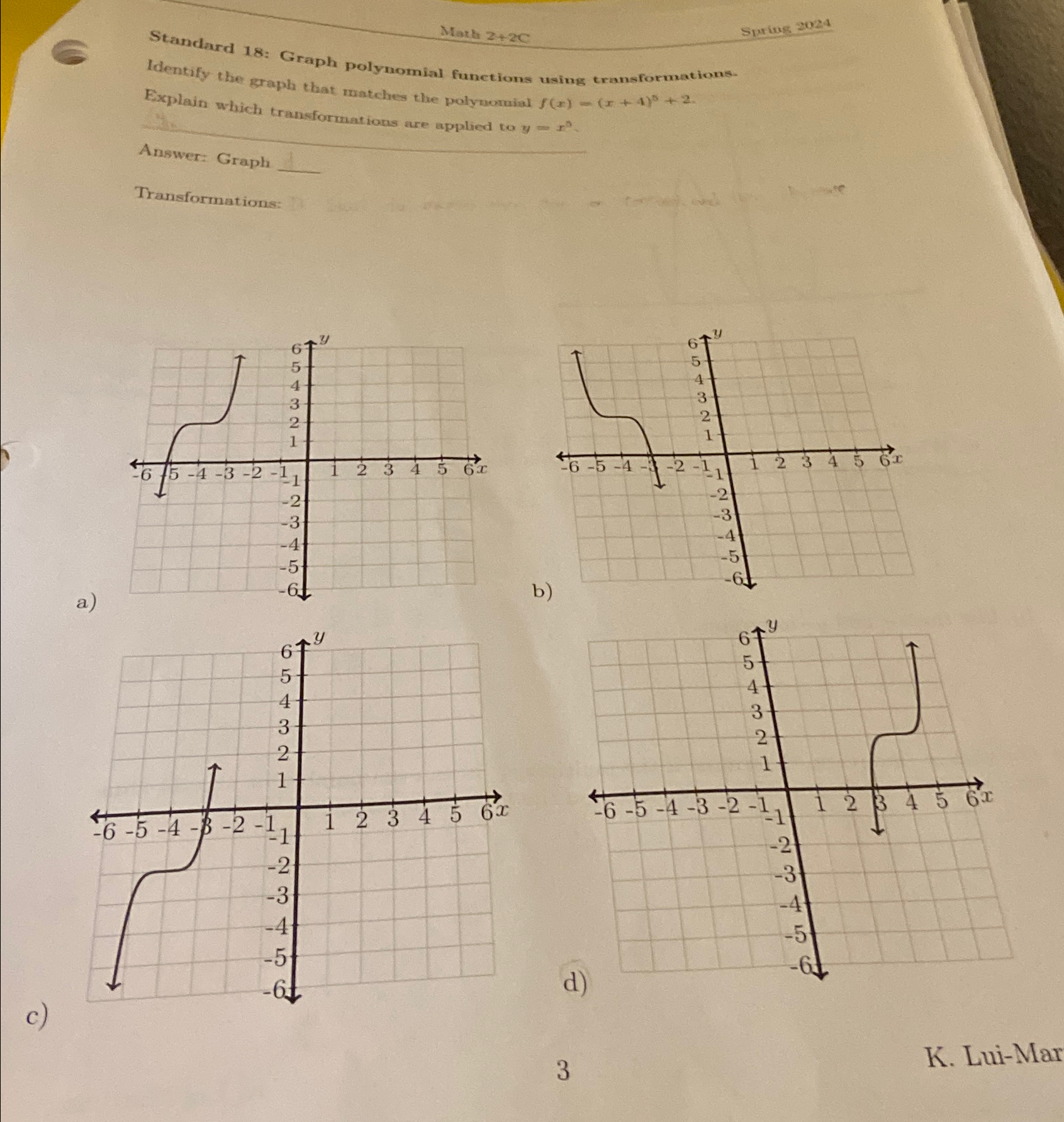 Marb z+2CSprive 2024Standard 18: Graph polynomial | Chegg.com