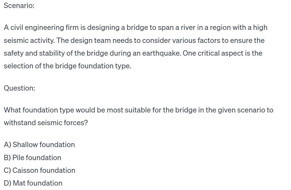 Solved A civil engineering firm is designing a bridge to | Chegg.com
