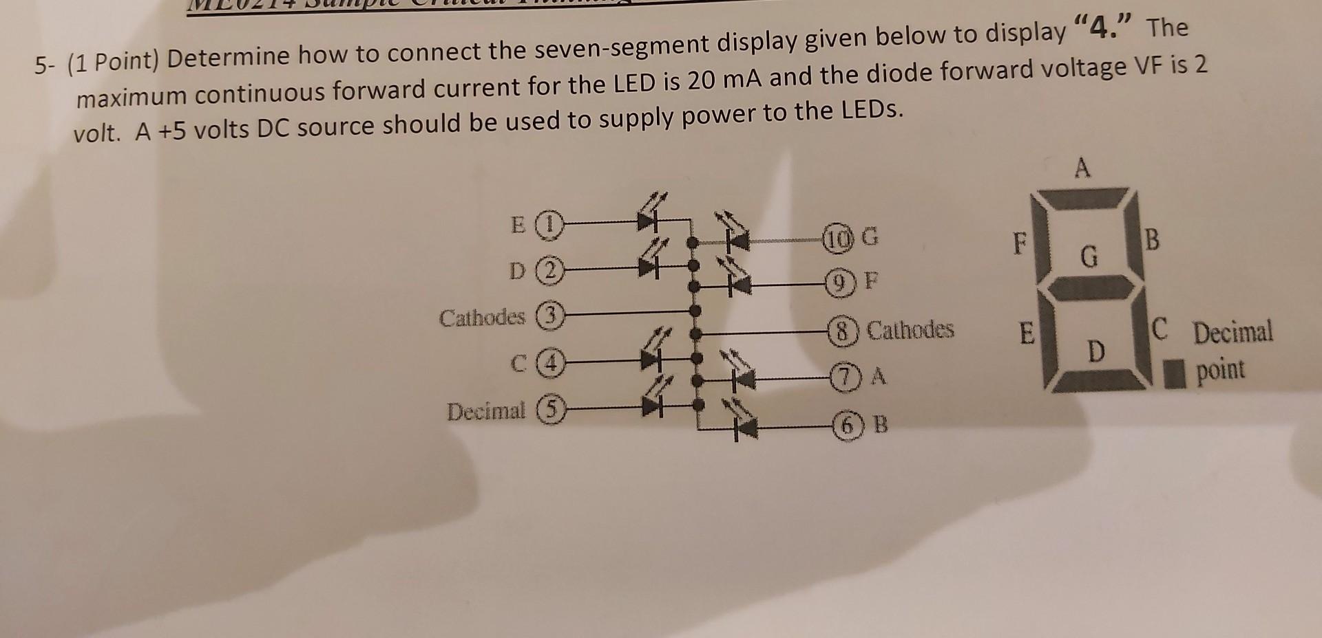 Solved 5- (1 Point) Determine how to connect the | Chegg.com