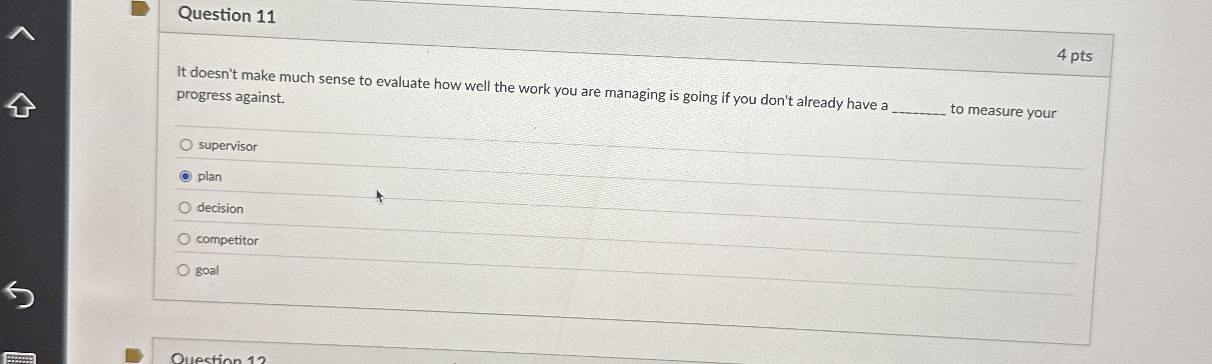 Solved 4 ﻿ptsIt doesn't make much sense to evaluate how well
