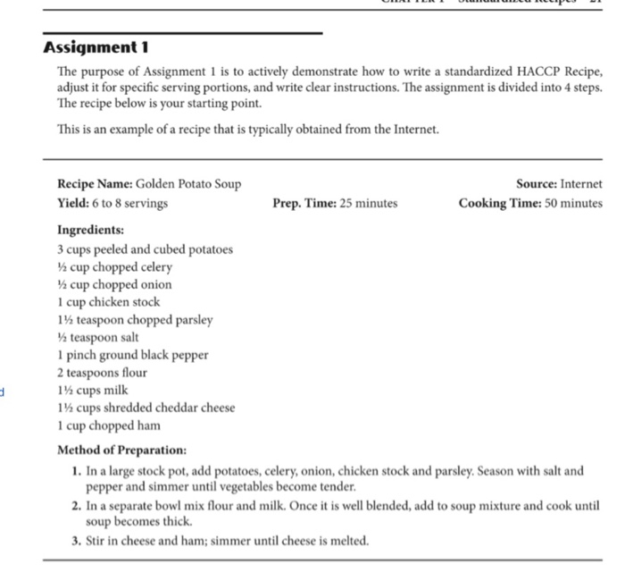 Standardized Haccp Recipe Form Download Printable Pdf vrogue.co