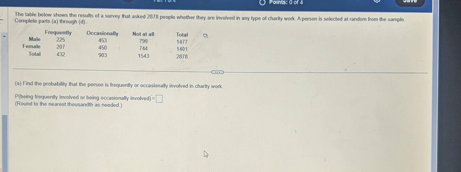 Solved The table below shows the results of a survey that | Chegg.com