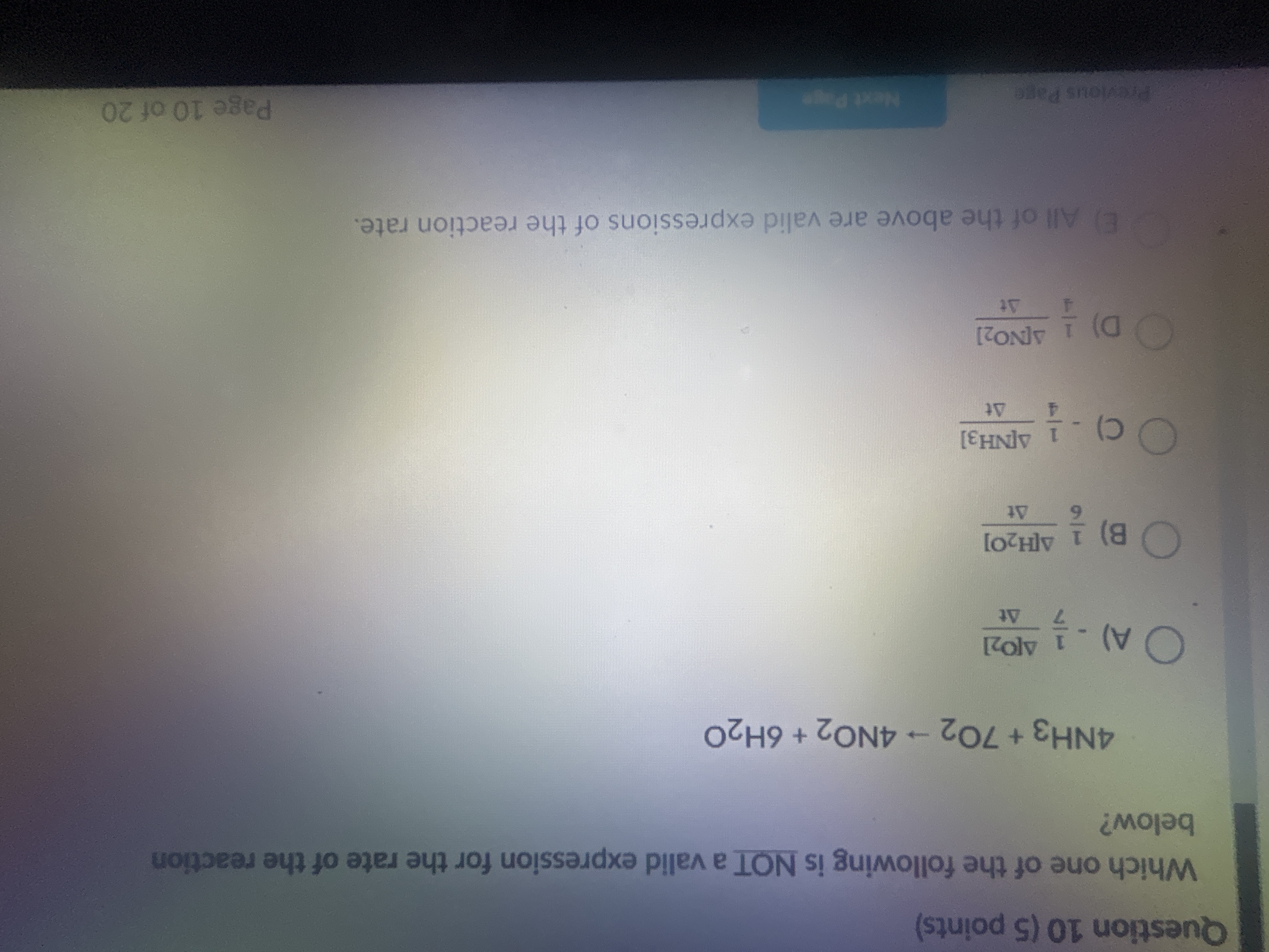 Solved Question 10 (5 ﻿points)Which one of the following is | Chegg.com