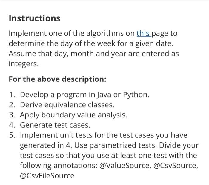 Solved Instructions Implement one of the algorithms on this | Chegg.com