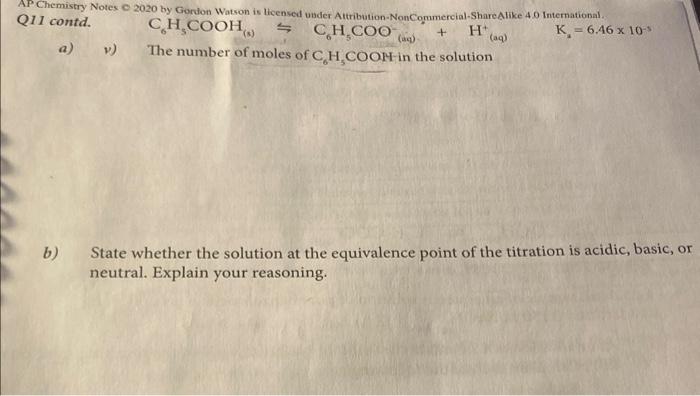 Solved Ap Chemistry Notes 02020 By Gondon Watson Is Licensed