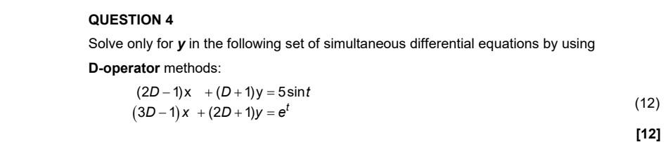 Solved Find the general solutions of the following | Chegg.com