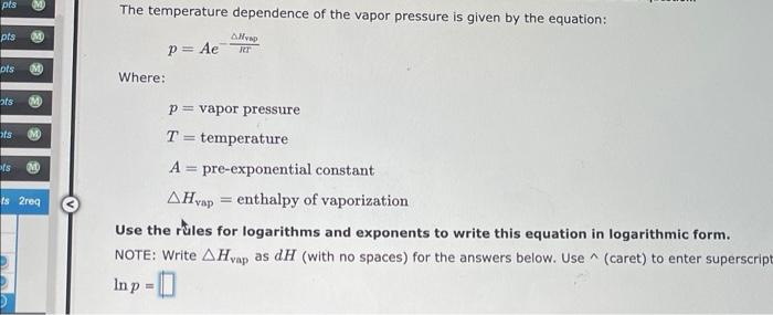 Solved The temperature dependence of the reaction rate | Chegg.com