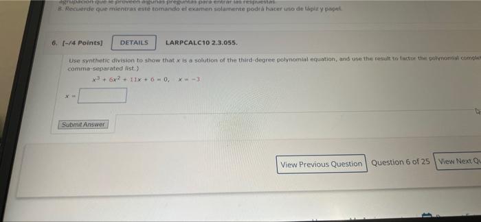 agrupacion que le proveen algunas preguntas para entrar las respuestas 8. Recuerde que mientras esté tomando el examen solame