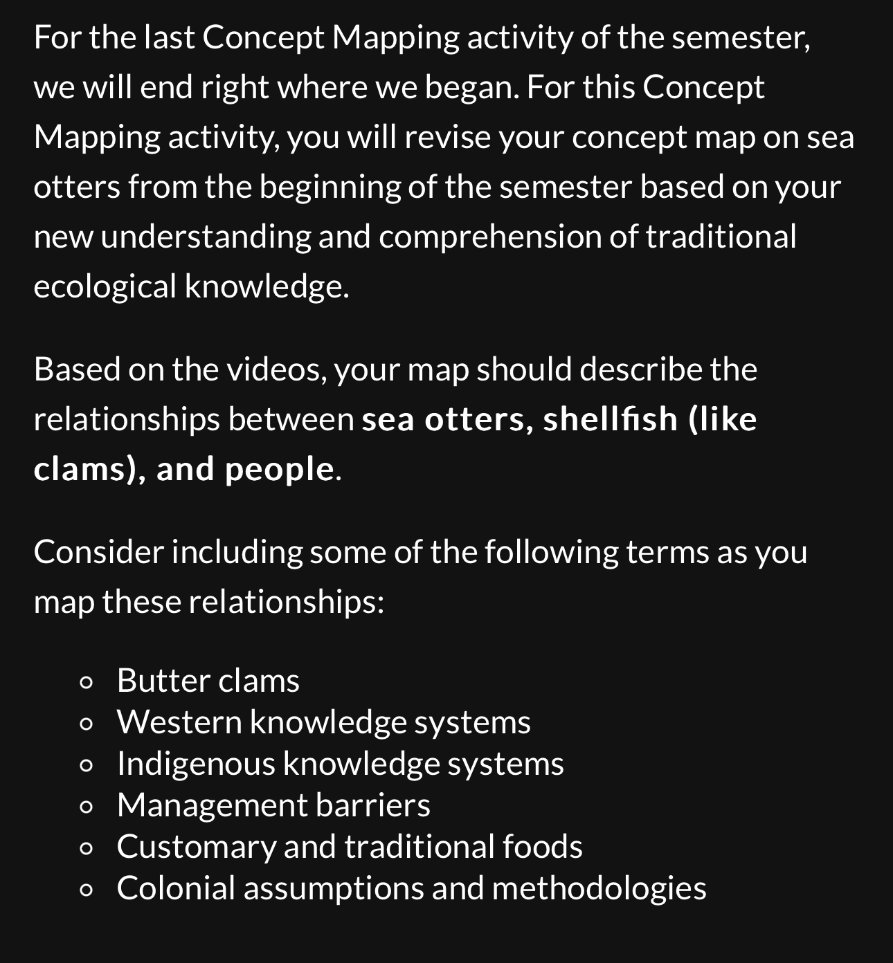 Solved for the last concept mapping activity of the chegg