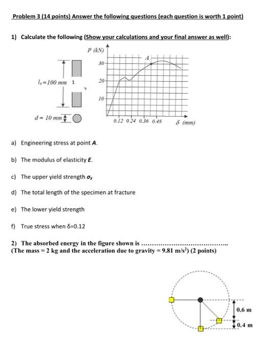 Solved Problem 3 (14 points) Answer the following questions | Chegg.com