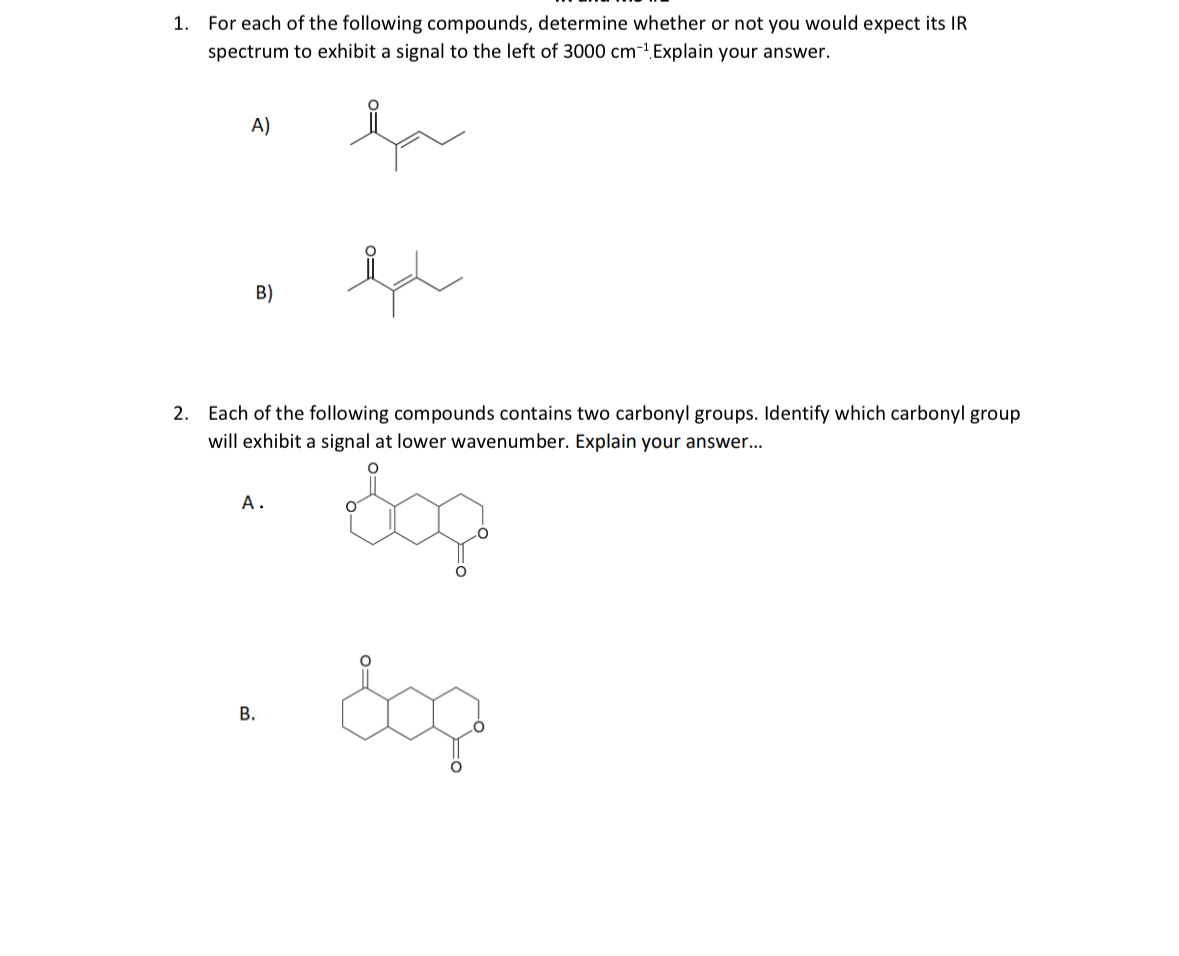 Solved For each of the following compounds, determine | Chegg.com
