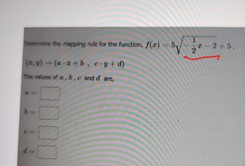 Determine the mapping rule for the function, | Chegg.com