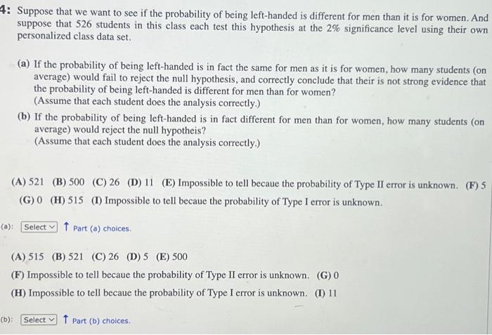 Solved Suppose that we want to see if the probability of | Chegg.com