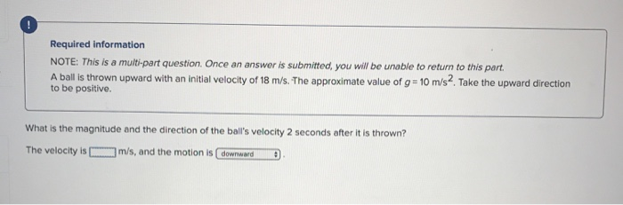 Solved Required information NOTE: This is a multi-part | Chegg.com