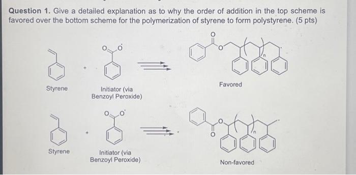 Solved Question 1. Give a detailed explanation as to why the | Chegg.com