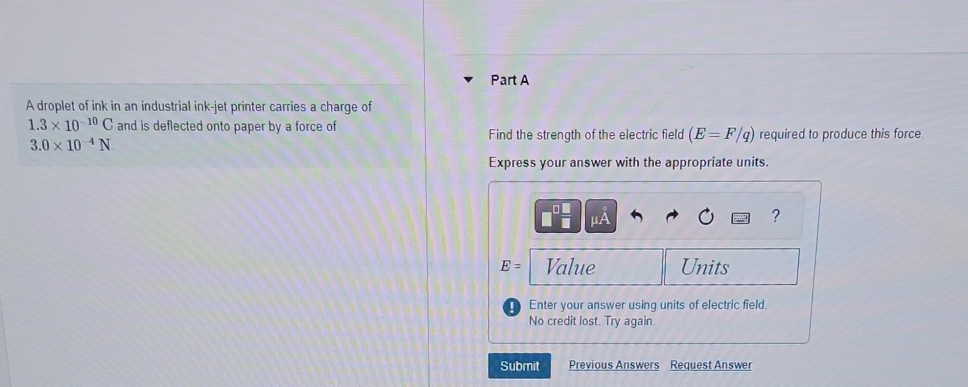 Solved A droplet of ink in an industrial inkjet printer