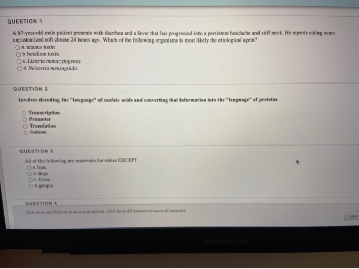 Solved QUESTION 1 A 67-year-old male patient presents with | Chegg.com