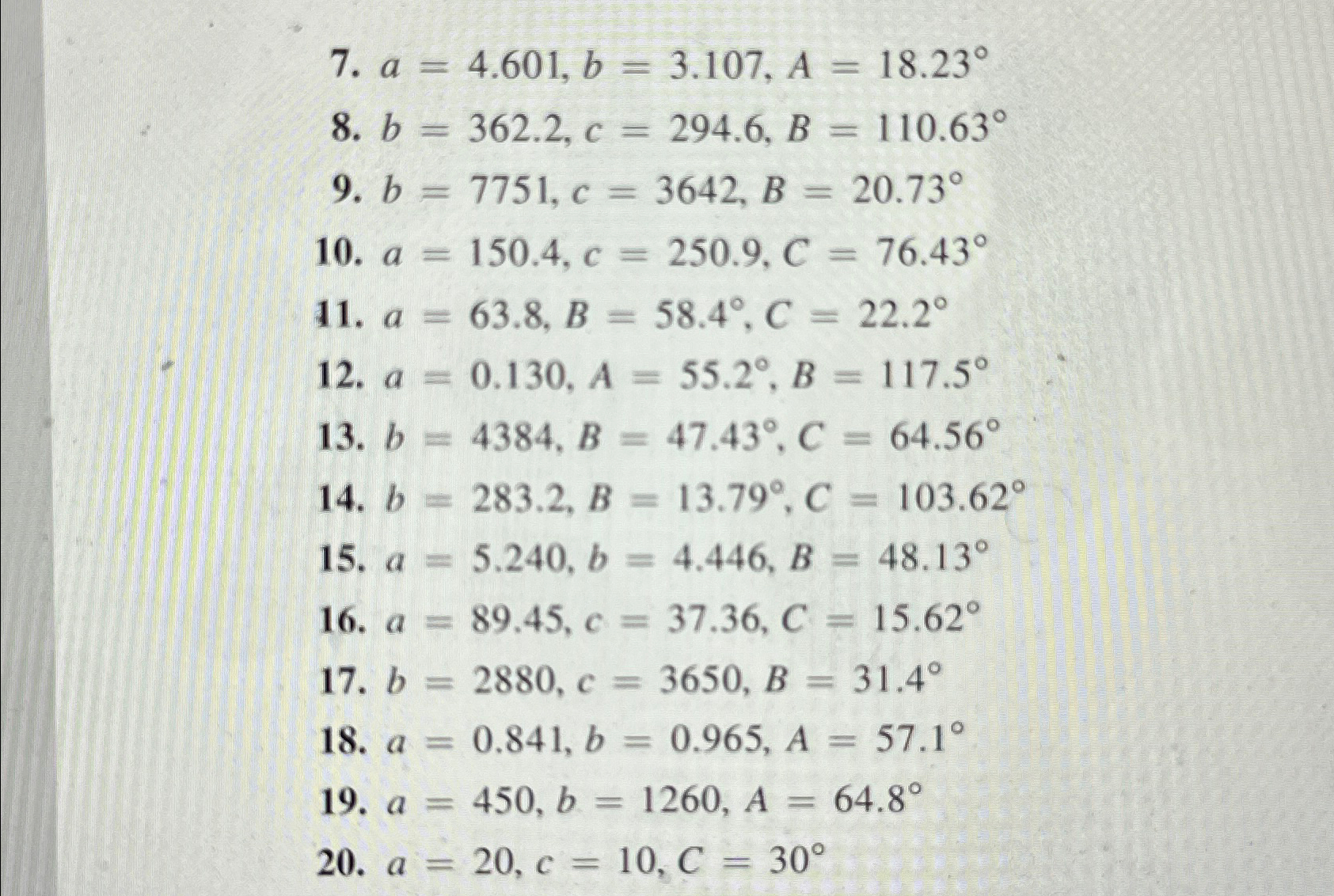 solve-the-triangles-for-the-given-parts-solve-15-18-chegg