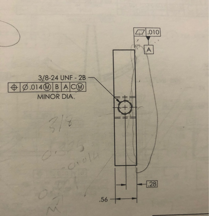 Solved 0 010 A 3 8 24 Unf 2b 0 0 014 B Acm Minor Dia 1 Chegg Com