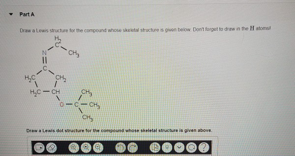 Solved Part A Draw a Lewis structure for the compound whose | Chegg.com