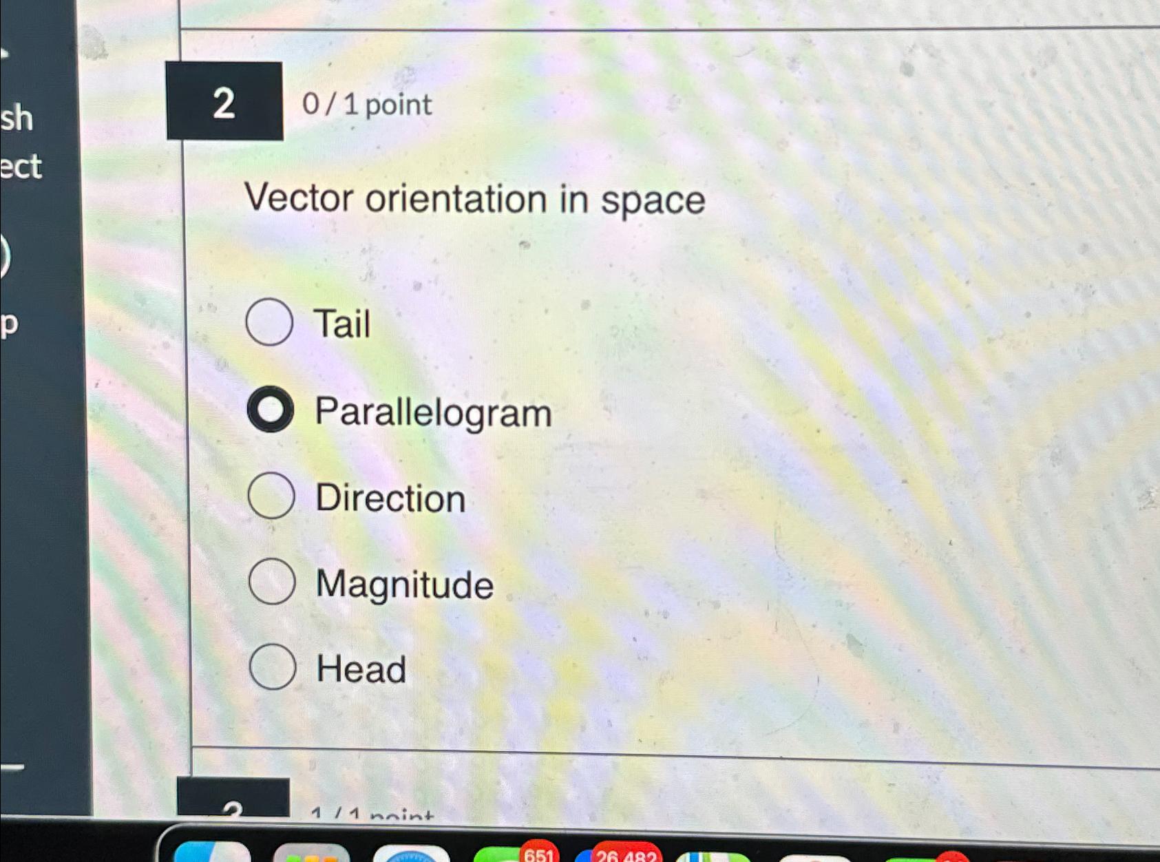 Solved 20/1 ﻿pointVector orientation in | Chegg.com