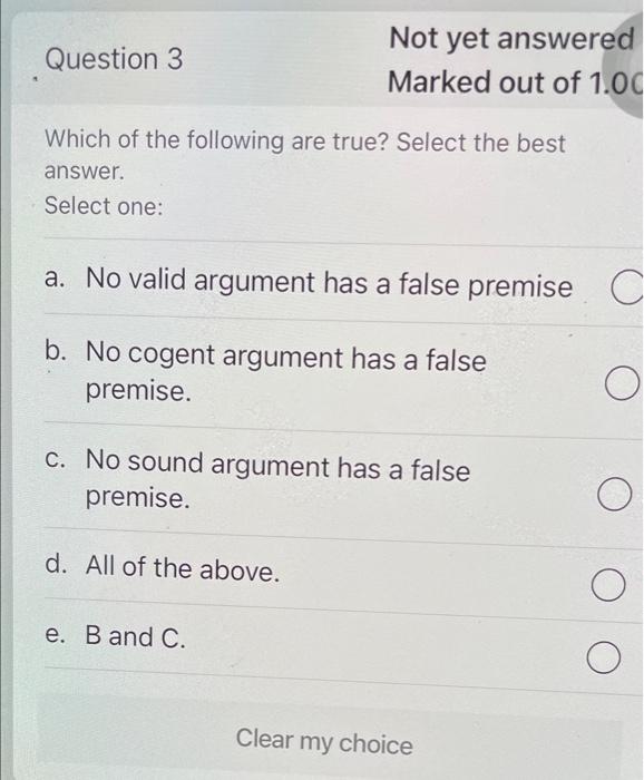 Not yet answered Marked out of 1.00 Question 3 Which | Chegg.com