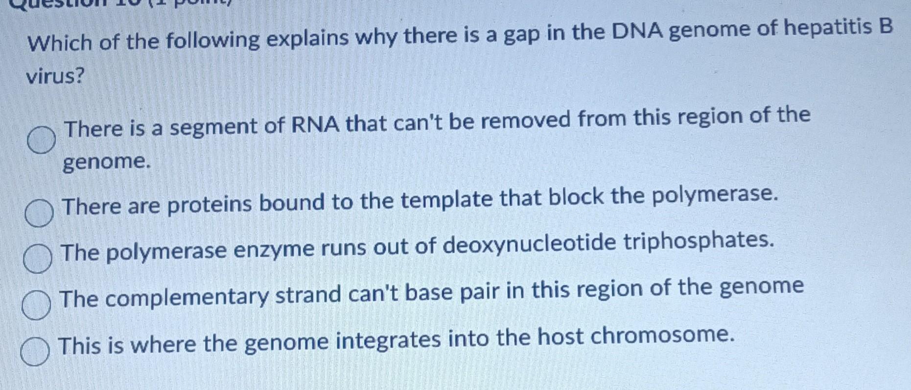 Solved Which of the following explains why there is a gap in | Chegg.com