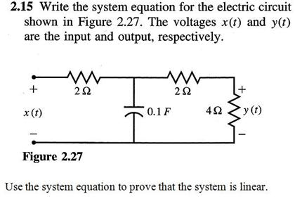 Write the system equation for the electric circuit | Chegg.com