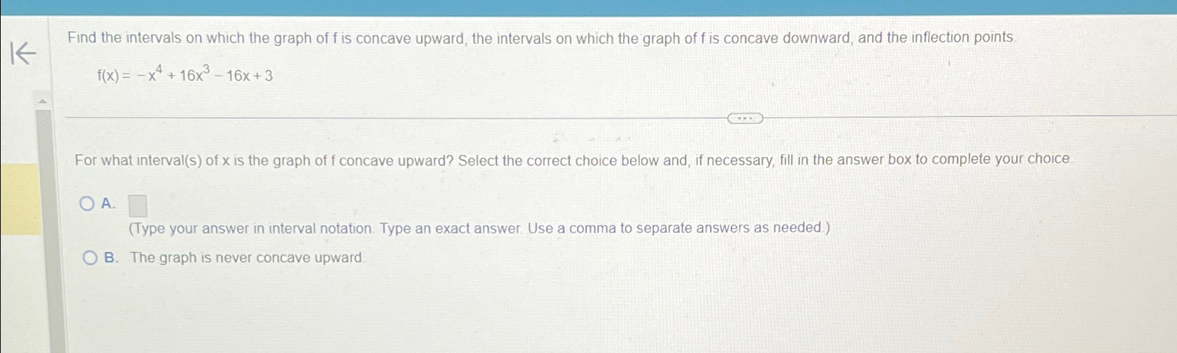 Solved Find the intervals on which the graph of f ﻿is | Chegg.com