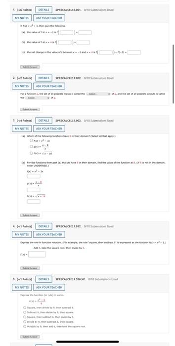 Solved 2. -12 Paintas (a) (5) −x3=3xx(4)=xx−1(x)=a−10 encer | Chegg.com