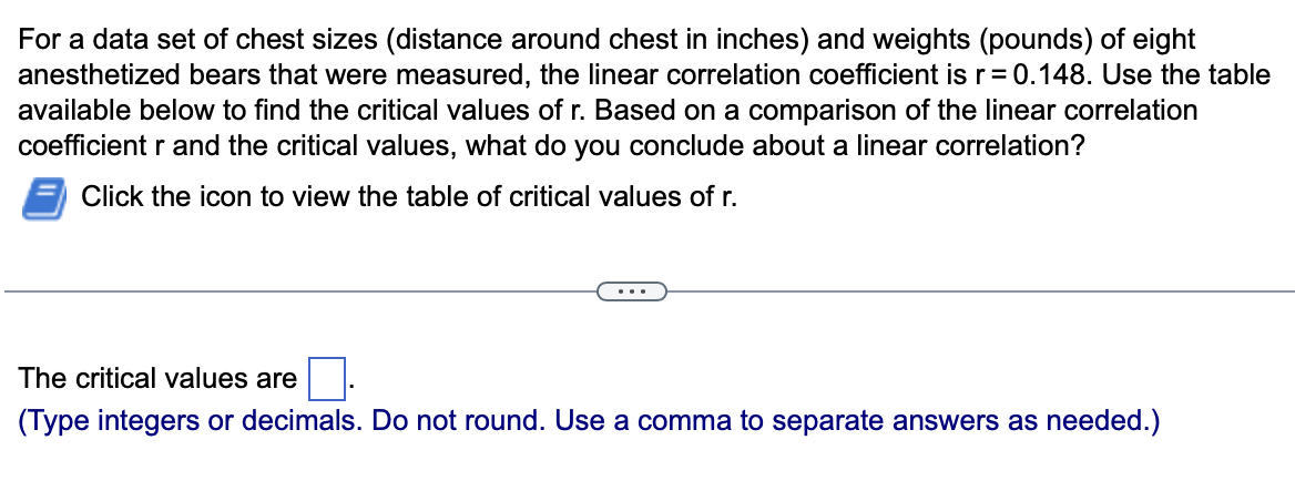 Distance Chest Solved For a data set of chest sizes (distance around chest | Chegg.com