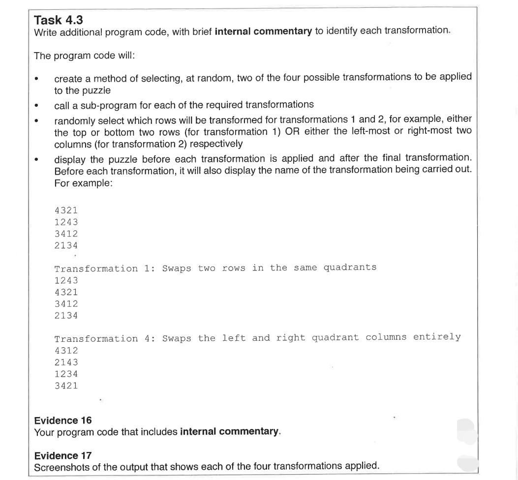 Solved You will write program code to create new valid | Chegg.com
