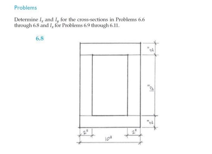 Solved Problems Determine I, And I, For The Cross-sections | Chegg.com