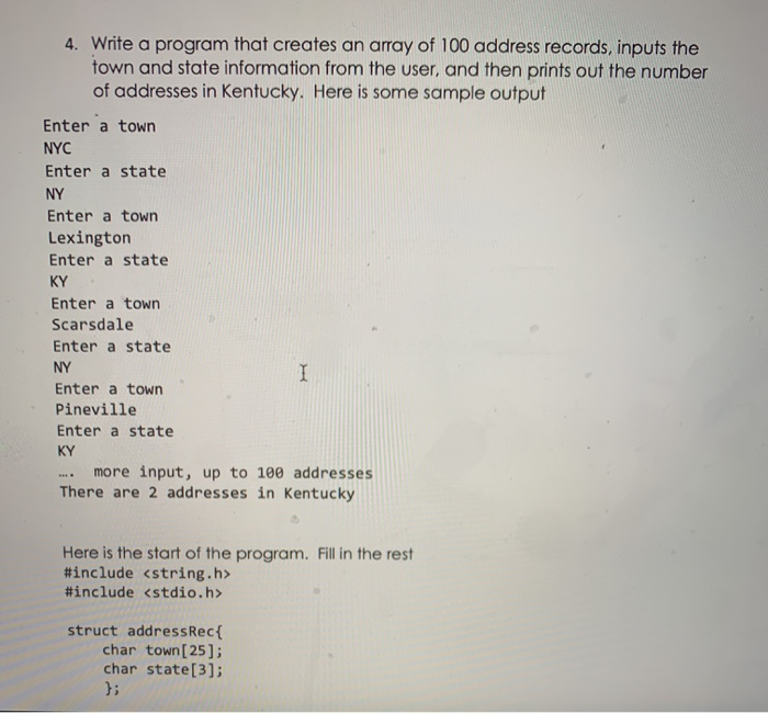 Solved 4. Write a program that creates an array of 100 | Chegg.com