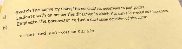 Solved sketch the curve by using the parametric equations to | Chegg.com