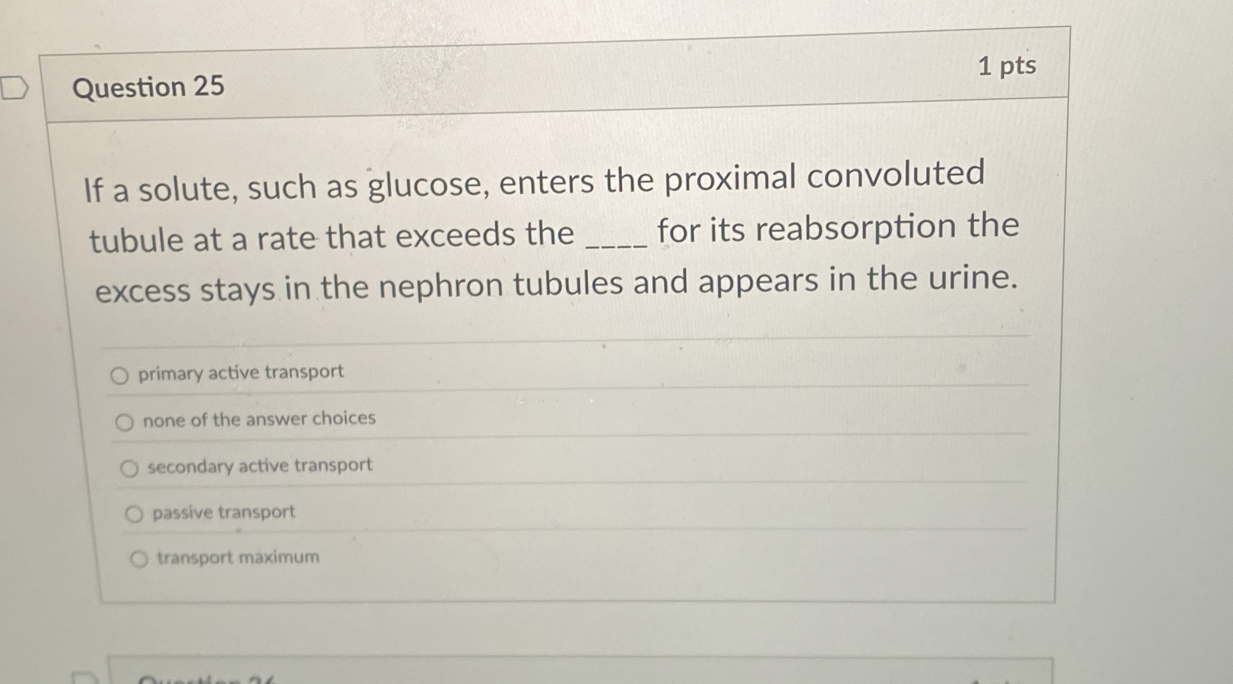 Solved Question Ptsif A Solute Such As Glucose Enters Chegg Com