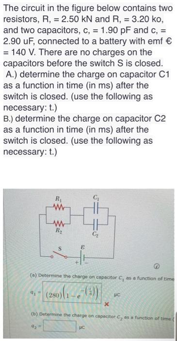 Solved The circuit in the figure below contains two | Chegg.com