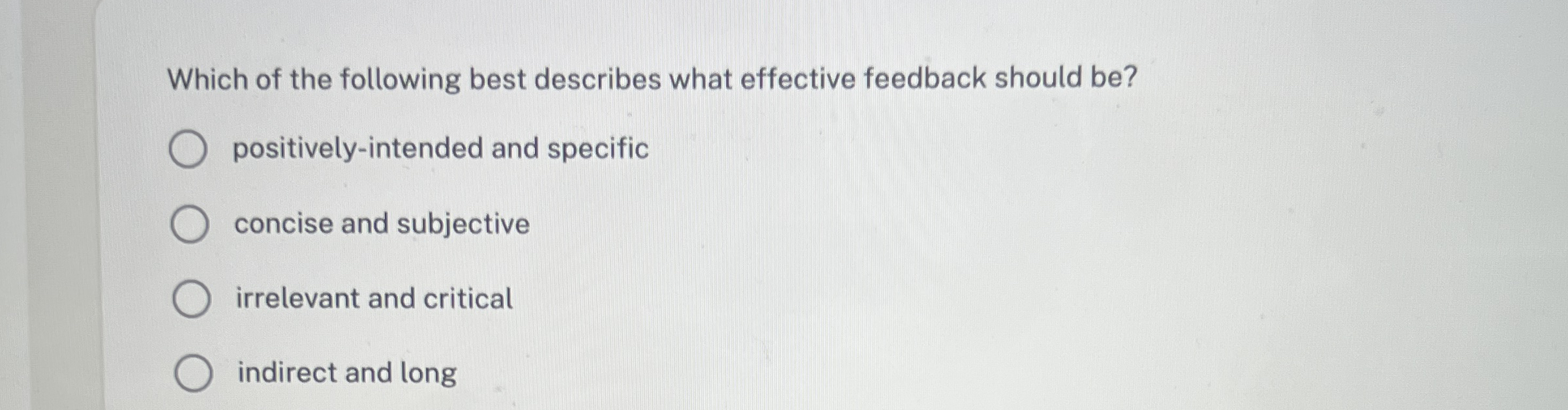 Solved Which of the following best describes what effective | Chegg.com
